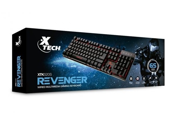 Teclado Gamer XTech Revenger Iluminación LED XTK-520S