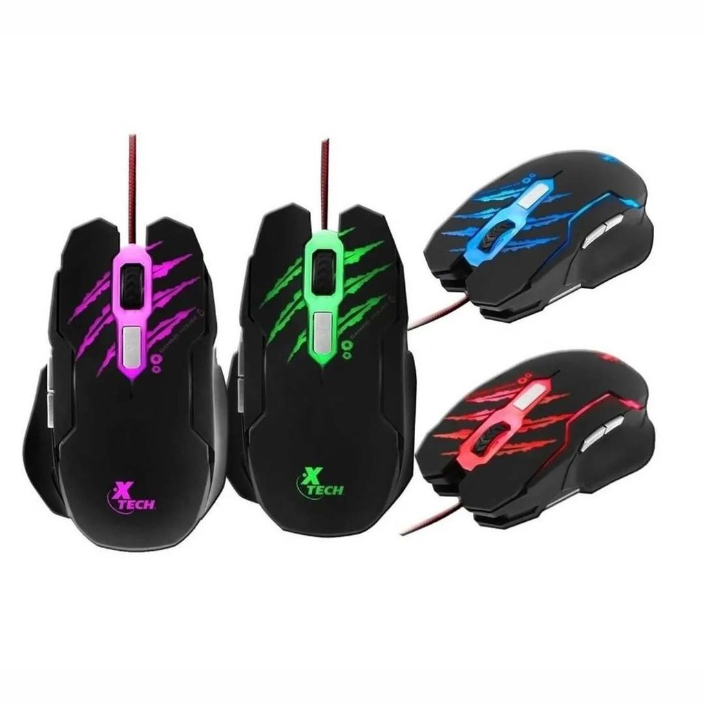 Mouse Gamer USB Xtech 3D 6 Botones Led Lethal Haze XTM-610