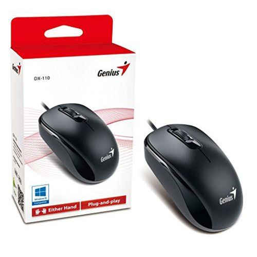 Mouse optico USB C/Scroll Genius DX-110 Negro