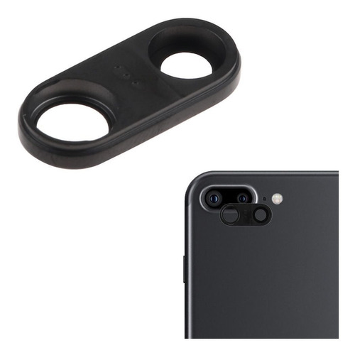 Vidrio de cámara para iPhone 7 Plus con marco negro