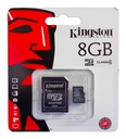 Memoria Micro SD 8GB Kingston Clase 4 c/adaptador