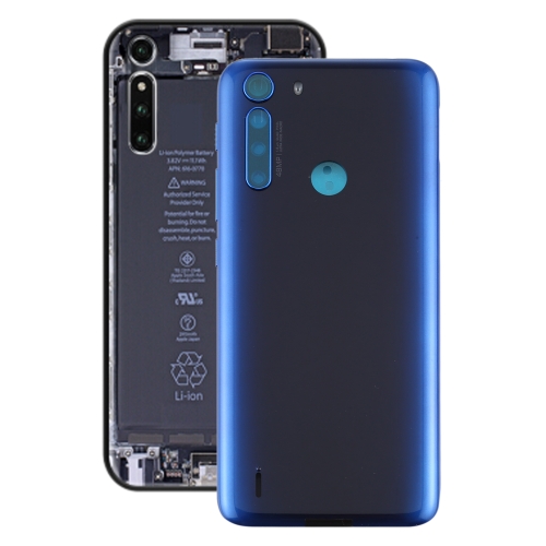 *Tapa Trasera para Motorola One Fusion Azul Con Botones