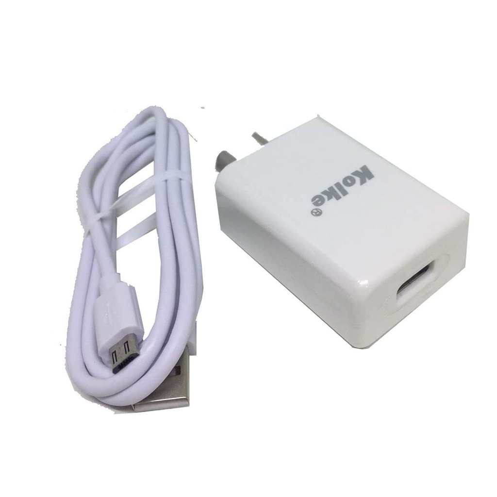 Cargador 220v a USB Kolke Turbo Qualcomm 3 Blanco